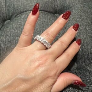 Crystal infinity ring rhinestones size 7.5